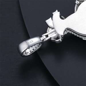 Pendentif Sac à Argent Dollar USD en Moissanite Iced Out Luminescent dans le Noir avec Chaîne, <span class=keywords><strong>Prix</strong></span> de Gros pour Dropshipping - Product Image 4