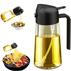 Multifunction Glass 2 in 1 <b>Oil</b> Mister Vinegar Dispenser <b>Bottle</b> Olive <b>Oil</b> Sprayers <b>Oil</b> Spray <b>Bottle</b> for Kitchen <b>Cooking</b> - Product Image 1
