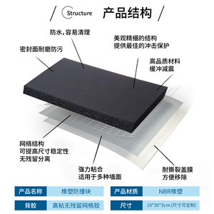 Protector de pared autoadhesivo para puerta de garaje, almohadilla anticolisión para puertas de coche y parachoques traseros, fácil instalación - Product Image 2