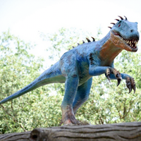 Modèle de dinosaure animatronique réaliste en silicone Cetnology pour attraction publique intérieure