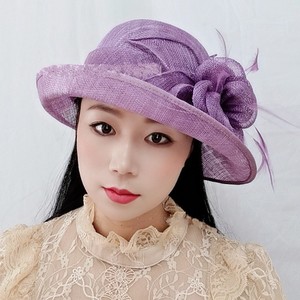 Mode <span class=keywords><strong>chic</strong></span> femmes dames 6 couleurs sinamay fleur protection UV chapeau de soleil Kentucky Derby église chapeau de fête de mariage - Product Image 5