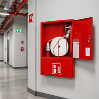 Armoire de sécurité incendie en fer pour équipement de lutte contre l'incendie avec enrouleur de tuyau combiné, pour la vente en gros