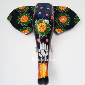 Décoration murale en bois écologique en forme de tête d'éléphant - Product Image 4