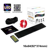 Nouveau panneau LED matriciel flexible pour voiture, écran USB pour voiture, panneaux LED défilants, 12V RGB, contrôle par application à distance, motifs