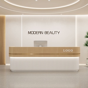 <span class=keywords><strong>Comptoir</strong></span> de réception peint en usine, simple, incurvé, pour salon de <span class=keywords><strong>beauté</strong></span>, caissier, bureau de consultation, <span class=keywords><strong>formation</strong></span> - Product Image 2
