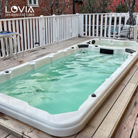 Fabricant chinois de spas extérieurs jardin spa de nage gazebo bain à remous en acrylique de luxe pour piscine extérieure