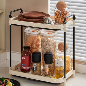 Dubbellaags Plastic Beker Opbergrek Hoog Niveau Waterbestendig Thuiskantoor Voor Eettafel Thee Koffieset - Product Image 3