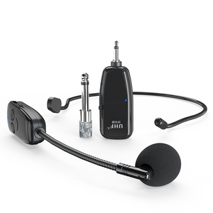Micrófono Inalámbrico UHF <span class=keywords><strong>U12A</strong></span> en Oferta, Sistema de Micrófono de Diadema y de Mano, Receptor Portátil con Conector de 3.5/6.5mm para Amplificadores de Voz y Altavoces - Product Image 1
