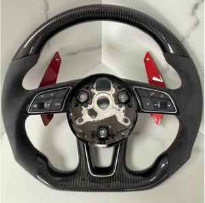 <span class=keywords><strong>Volant</strong></span> sportif en fibre de carbone pour <span class=keywords><strong>Audi</strong></span> RS3 RS4 RS5 S3 S4 S5 S6 RS6 RS7 <span class=keywords><strong>A3</strong></span> A4 A5 B9 Q7 Q5 Q8 A6 A7 A8 R8 TT Modèles - Product Image 1