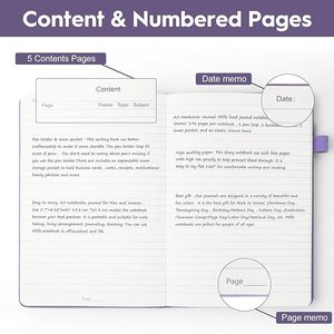 All'ingrosso su misura A5 cuoio taccuini 8.45X5.7 ''diari spedizione rapida penna foderata pagina bianca in pelle prezzo basso - Product Image 5