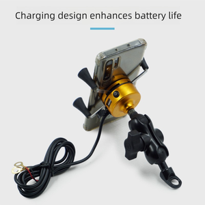 Accessoires <span class=keywords><strong>de</strong></span> modification <span class=keywords><strong>de</strong></span> <span class=keywords><strong>moto</strong></span>, support <span class=keywords><strong>de</strong></span> téléphone en alliage d'aluminium CNC <span class=keywords><strong>de</strong></span> type X pour vélo électrique <span class=keywords><strong>avec</strong></span> <span class=keywords><strong>chargeur</strong></span> USB, modèle support <span class=keywords><strong>de</strong></span> rétroviseur - Product Image 2