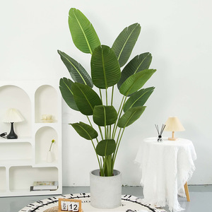 Plantas Artificiales de PVC de 18 Hojas, Palmeras de Plátano de Viajero de 80 cm, Plantas Artificiales Decorativas para Interiores, Decoración de Hogar, Hotel y Jardín - Product Image 6