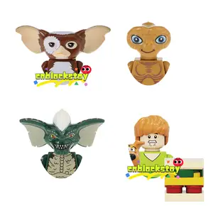 Cartoon Movie Stripe Gizmo E.T Mogwai Mini Bricks Building Block Figure Kids Plastic Collect Toy KF463 KF464 KF814 KF1358