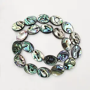 Ciondoli con perline di conchiglia di Abalone naturale creazione di gioielli da donna 6 ~ 25mm perline allentate di forma ovale accessori per collana di bracciali fai da te