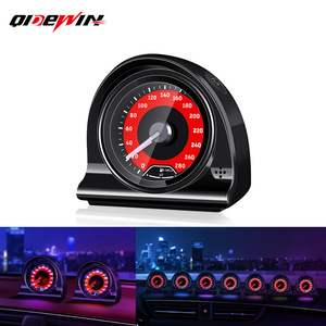 Lumière d'ambiance pour voiture avec chargement USB, installation par ventouse, sept couleurs, matériau PC, version universelle avec cadran rouge et jaune - Product Image 5