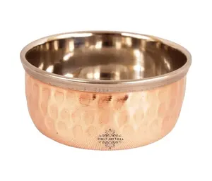 Handmade Copper Bowl At Wholesale Price Steel Copper Hammered Katori Bowl Supplier & Manufacturer From India