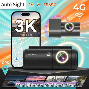 Caméra de tableau de bord 4G double objectif 2K+1080P pour voiture, enregistrement avant et arrière, WiFi, WDR, haute résolution, multifonction, boîte noire automobile – Vente en gros - Product Image 1