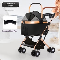 Carrito Plegable Portátil para Mascotas, con Cesta Separable, para Perros y Gatos Pequeños y Medianos, Accesorios para Paseos al Aire Libre