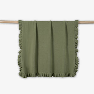 Manta de bebé tejida con volantes, 100% algodón, accesorios tejidos, ecológica, bonita, para primavera y otoño, 289g - 290g, tejida en Vietnam. - Product Image 6