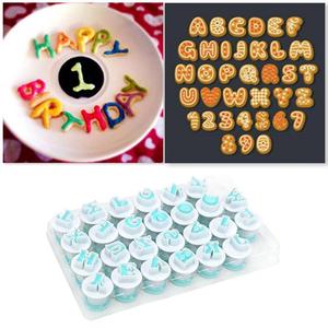 <span class=keywords><strong>Molde</strong></span> <span class=keywords><strong>de</strong></span> plástico versátil para galletas con letras del alfabeto mayúsculas y minúsculas, prensa <span class=keywords><strong>de</strong></span> estampado manual para decoración <span class=keywords><strong>de</strong></span> pasteles - Product Image 2