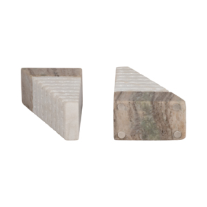 Fermalibri in Marmo Bicolore a Forma di Piramide, Decorazione Moderna per Libreria, Accessori Versatili per Libri - Product Image 5