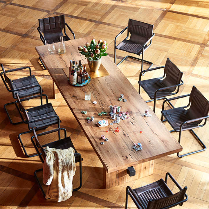 Hanyee Luxurious Solid Wood Dining Table Modern Minimalist Style