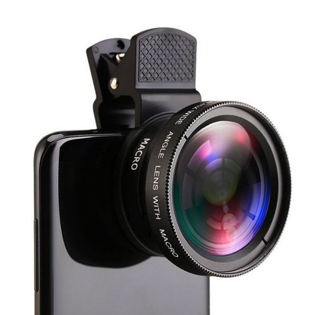 Camera Mobile Lens 0.45X Wide Angle 10X HD Macro Lens Beauty Eyelash Extension Eyebrow Photography Accessories