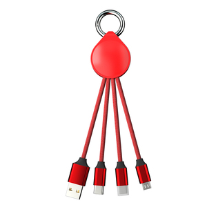 Mới Móc Chìa Khóa Cáp Dữ Liệu 3 Trong 1 Led Logo <span class=keywords><strong>Usb</strong></span> Sạc Cáp Dòng Đa-Chức Năng Quà Tặng Tùy Biến - Product Image 3