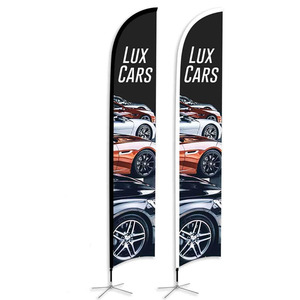 Drapeaux promotionnels d'extérieur, bannières, enseignes imprimées pour événements sportifs (football, compétition), marketing, vente, et banderoles plume. - Product Image 5