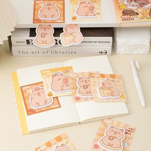 Blocs-notes autocollants Moka Capybara, 30 feuilles, mignons, pour étudiants et fournitures scolaires - Product Image 4