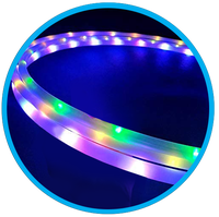 Cerceaux de danse Hula classiques à LED scintillants avec lumières colorées pour enfants, 60cm, 72cm, 78cm, présentation prête à l'emploi