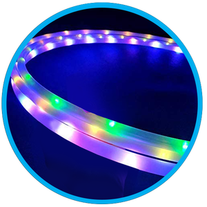 Cerceaux de danse Hula classiques à LED scintillants avec lumières colorées pour enfants, 60cm, 72cm, 78cm, présentation prête à l'emploi - Product Image 4