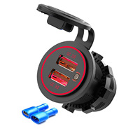 Chargeur de voiture USB 3.0 avec prise allume-cigare et 3 ports USB, charge rapide 30W pour voiture, bus, moto, bateau