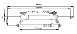 Kit de direction hydraulique 90HP pour bateau, système de gouvernail marin avec un ensemble complet d'accessoires - Product Image 3