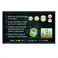 Papan Tulis Digital Interaktif Layar Datar 65 Inci, Smart Board, Layar Sentuh LCD Zero Bonding untuk Ruang Konferensi