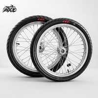 Kit de Ruedas Supermoto de 17 Pulgadas, Juego Completo de Ruedas con Neumáticos de Carretera, Surron Light Bee X LBX, Cromado Plateado, Mejora para Motocicleta Eléctrica Todoterreno
