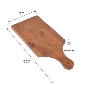 Planche à découper en bois d'acacia Planche à découper en bois 35.5x15x1.6 cm Pizza Viande Pain Planche de service - Product Image 4