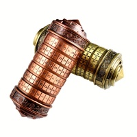 Boîte à puzzle Cryptex avec serrure à code, mini, pour compartiment secret inspiré du code (CX-46) – Cadeau romantique d'anniversaire