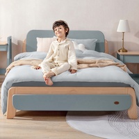 Only B2B Boori Meubles de chambre à coucher modernes en bois Cadre de lits doubles en bois massif pour enfants