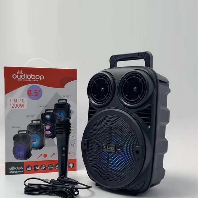 2024 Portable Wireless Bright Color Led Light Sound Bass DJ Karaoke BT Speaker Suitable for Outdoor Square Dancing