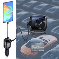 Chargeur de voiture multifonction USB DC avec interrupteur pour caméra embarquée, DVR, GPS et allume-cigare