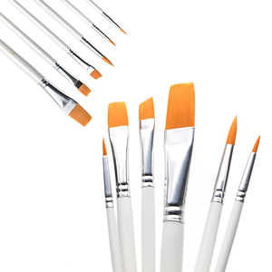 Set di pennelli in nylon Bview Art da 6 pezzi - Pennelli a punta piatta e rotonda per acquerello, gouache, acrilico, per artisti professionisti. - Product Image 4