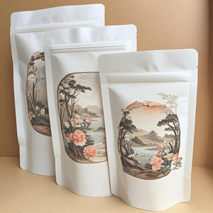 Tùy chỉnh phân hủy sinh học Mylar giấy kraft PLA đứng lên túi trà bao bì nhiều lớp túi nhựa <span class=keywords><strong>Ziplock</strong></span> có cửa sổ - Product Image 6