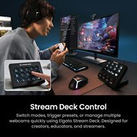 4K PTZ Web Kamerası PC/Mac 1/1.3" Sensör Düşük Işıkta AI Takip Özelliği HDR Yönlü Gürültü Önleyici Mikrofon Stream Deck Zoom'u Destekler