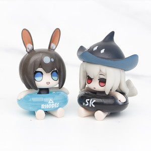 Figuras <span class=keywords><strong>De</strong></span> YMJ 4.5CM 6 PCS/SET Arknights <span class=keywords><strong>Maillot</strong></span> <span class=keywords><strong>De</strong></span> <span class=keywords><strong>Bain</strong></span> Sommeil Chaud Hiver PVC Jouet Q Ver Figure Anime Figurines - Product Image 4