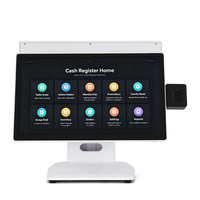 Бизнес-система POS с двумя экранами, Wi-Fi 6, 15,6 дюйма, Windows 11, NFC, для ресторанов