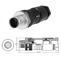 Connecteur M12 A Code mâle femelle connecteur FieldWire circulaire étanche IP67 connecteur 12 broches