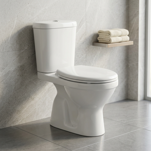 Affordable Two Piece Water Closet Washdown Ceramic Toilet With Basin Bathroom Sanitary Ware Set Nigeria Africa - Product Image 1
