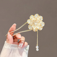 Épingle à cheveux en émail U Accessoires de cheveux de style chinois Bâtons de cheveux traditionnels pour femmes Pinces à cheveux vintage Épingles à cheveux de mariée