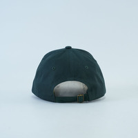 Casquette de baseball verte 6 panneaux de haute qualité en gros, 100 % coton, avec boucle réglable, structurée, pour l'extérieur.